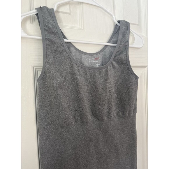 Skinny Girl Shaping Cami Tank Top Size L Gray Adjustable Strap Smoothers Shapers - Picture 2 of 4